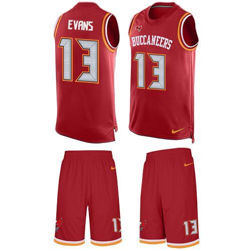 Nike Buccaneers #13 Mike Evans Red Team Color Stitched NFL Limited Tank Top Suit Jersey
