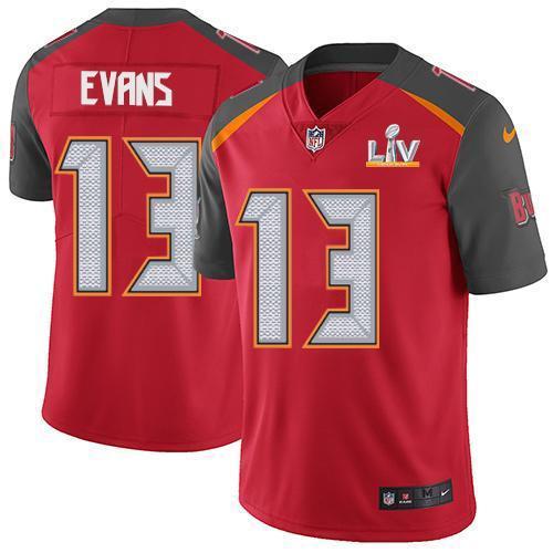 Nike Buccaneers #13 Mike Evans Red Team Color Super Bowl LV Bound Stitched NFL Vapor Untouchable Limited Jersey