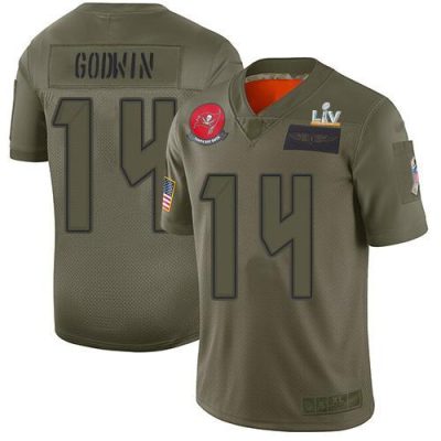 Nike Buccaneers #14 Chris Godwin Camo Super Bowl LV Bound Stitched NFL Limited 2019 Salute To Service Jersey
