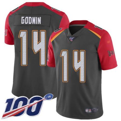 Nike Buccaneers #14 Chris Godwin Gray Stitched NFL Limited Inverted Legend 100th Season Jersey