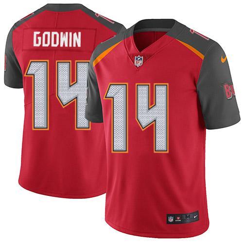 Nike Buccaneers #14 Chris Godwin Red Team Color Stitched NFL Vapor Untouchable Limited Jersey