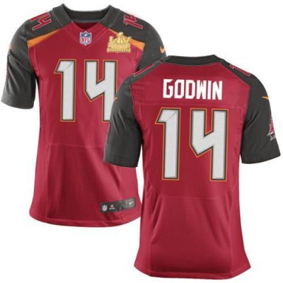 Nike Buccaneers #14 Chris Godwin Red Team Color Super Bowl LV Champions Patch Stitched NFL Vapor Untouchable Elite Jersey
