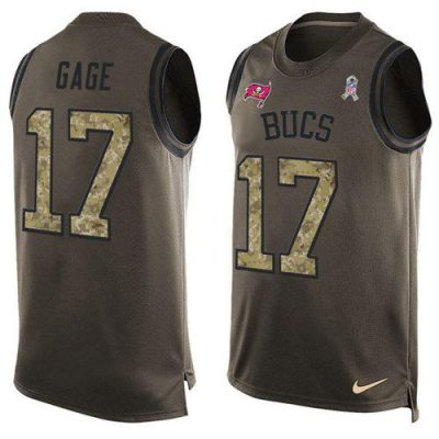 Nike Buccaneers #17 Russell Gage Green Stitched NFL Limited Salute To Service Tank Top Jersey