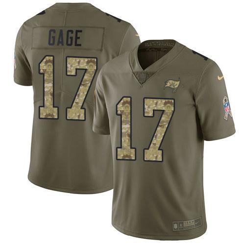 Nike Buccaneers #17 Russell Gage Olive/Camo Stitched NFL Limited 2017 Salute To Service Jersey