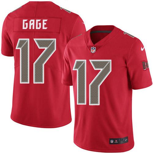 Nike Buccaneers #17 Russell Gage Red Stitched NFL Limited Rush Jersey