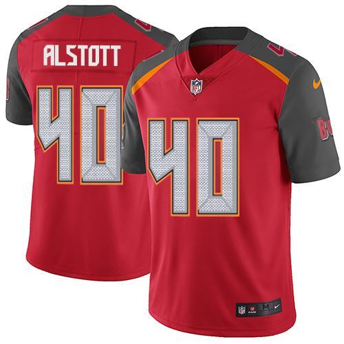 Nike Buccaneers #40 Mike Alstott Red Team Color Stitched NFL Vapor Untouchable Limited Jersey