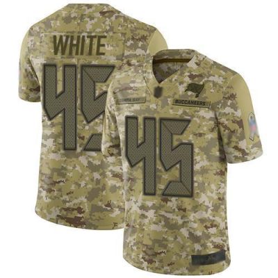 Nike Buccaneers #45 Devin White Camo Stitched NFL Limited 2018 Salute To Service Jersey