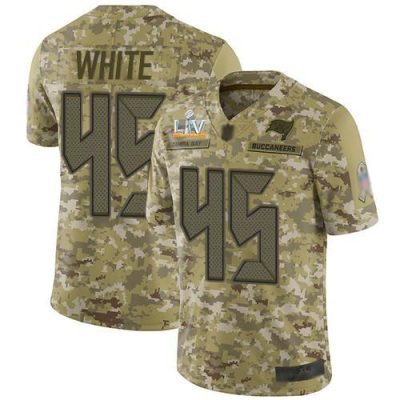Nike Buccaneers #45 Devin White Camo Super Bowl LV Bound Stitched NFL Limited 2018 Salute To Service Jersey