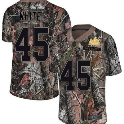 Nike Buccaneers #45 Devin White Camo Super Bowl LV Champions Patch Stitched NFL Limited Rush Realtree Jersey