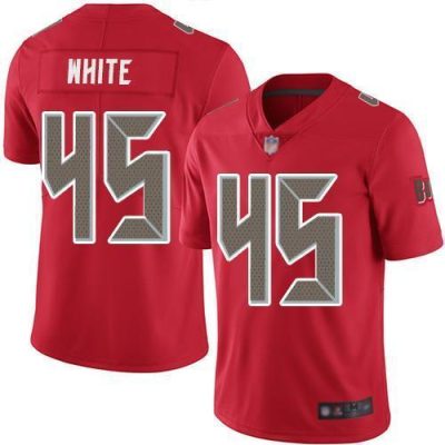 Nike Buccaneers #45 Devin White Red Stitched NFL Limited Rush Jersey
