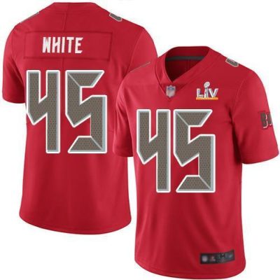 Nike Buccaneers #45 Devin White Red Super Bowl LV Bound Stitched NFL Limited Rush Jersey