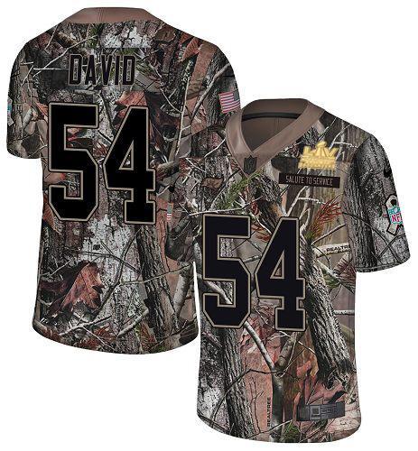 Nike Buccaneers #54 Lavonte David Camo Super Bowl LV Champions Patch Stitched NFL Limited Rush Realtree Jersey
