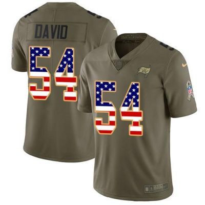 Nike Buccaneers #54 Lavonte David Olive/USA Flag Stitched NFL Limited 2017 Salute To Service Jersey