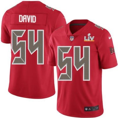 Nike Buccaneers #54 Lavonte David Red Super Bowl LV Bound Stitched NFL Limited Rush Jersey