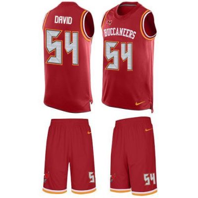 Nike Buccaneers #54 Lavonte David Red Team Color Stitched NFL Limited Tank Top Suit Jersey
