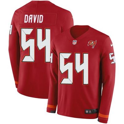 Nike Buccaneers #54 Lavonte David Red Team Color Stitched NFL Limited Therma Long Sleeve Jersey