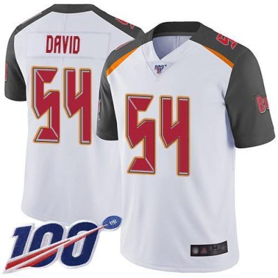Nike Buccaneers #54 Lavonte David White Stitched NFL 100th Season Vapor Limited Jersey