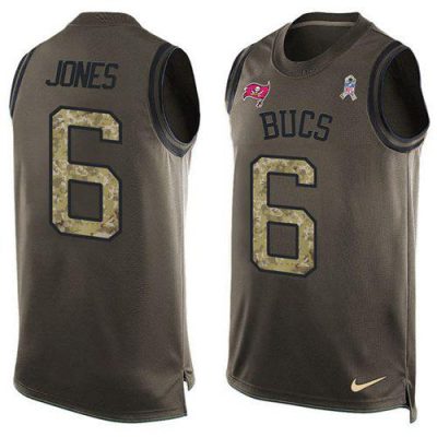 Nike Buccaneers #6 Julio Jones Green Stitched NFL Limited Salute To Service Tank Top Jersey