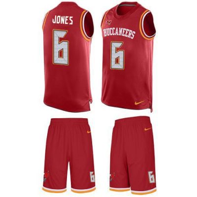 Nike Buccaneers #6 Julio Jones Red Team Color Stitched NFL Limited Tank Top Suit Jersey