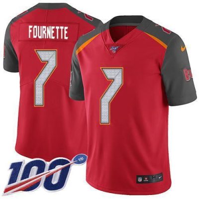 Nike Buccaneers #7 Leonard Fournette Red Team Color Stitched NFL 100th Season Vapor Untouchable Limited Jersey