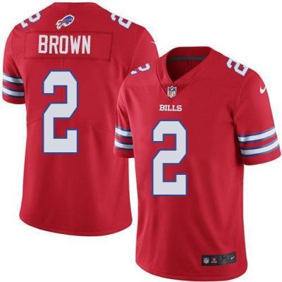 Buffalo Bills #2 John Brown Red Stitched NFL Elite Rush Jersey