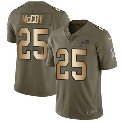 Buffalo Bills #25 LeSean McCoy Olive/Gold Stitched NFL Limited 2017 Salute To Service Jersey