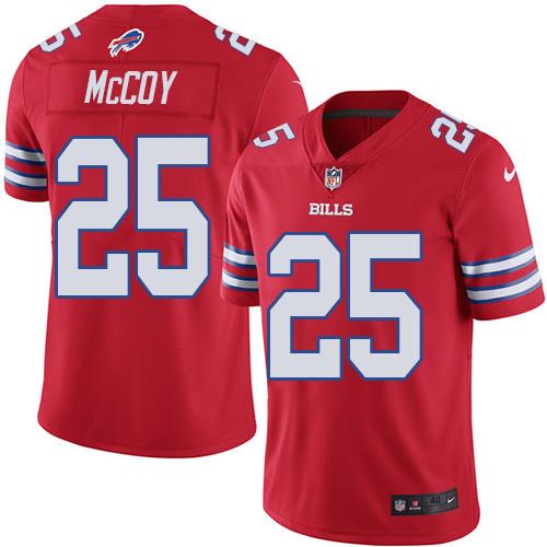 Buffalo Bills #25 LeSean McCoy Red Stitched NFL Elite Rush Jersey