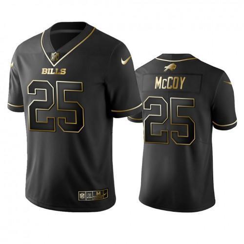 Buffalo Bills #25 Lesean Mccoy Black Golden Limited Edition Stitched NFL Jersey