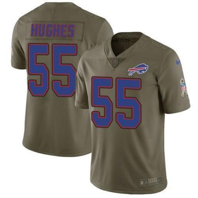Buffalo Bills #55 Jerry Hughes Olive Stitched NFL Limited 2017 Salute To Service Jersey