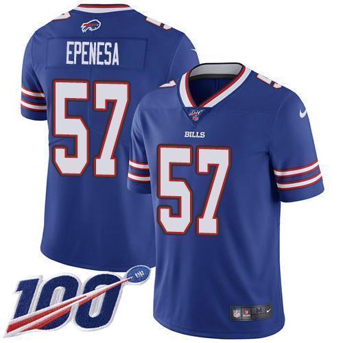 Buffalo Bills #57 A.J. Epenesas Royal Blue Team Color Stitched NFL 100th Season Vapor Untouchable Limited Jersey