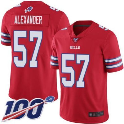 Buffalo Bills #57 Lorenzo Alexander Red Stitched NFL Limited Rush 100th Season Jersey