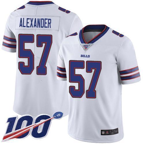 Buffalo Bills #57 Lorenzo Alexander White Stitched NFL 100th Season Vapor Limited Jersey