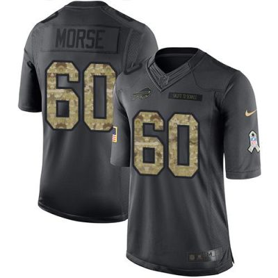 Buffalo Bills #60 Mitch Morse Black Stitched NFL Limited 2016 Salute To Service Jersey