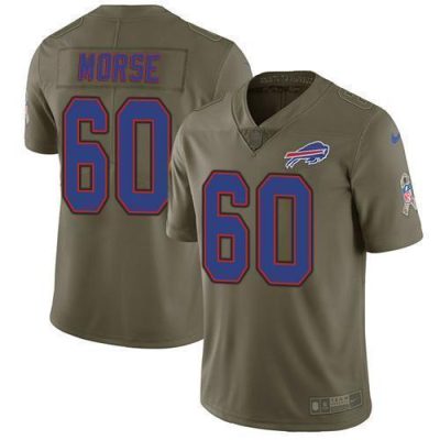 Buffalo Bills #60 Mitch Morse Olive Stitched NFL Limited 2017 Salute To Service Jersey