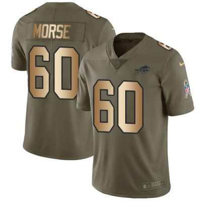 Buffalo Bills #60 Mitch Morse Olive/Gold Stitched NFL Limited 2017 Salute To Service Jersey