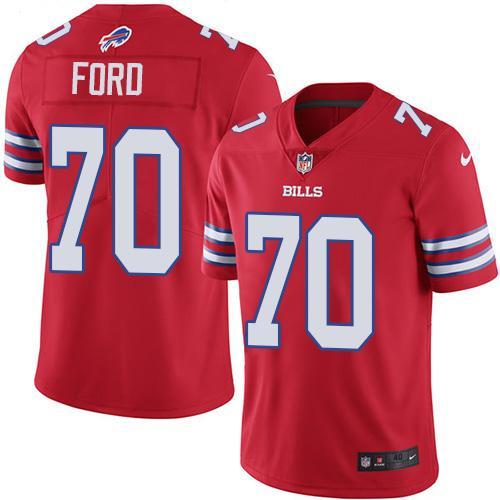 Buffalo Bills #70 Cody Ford Red Stitched NFL Elite Rush Jersey