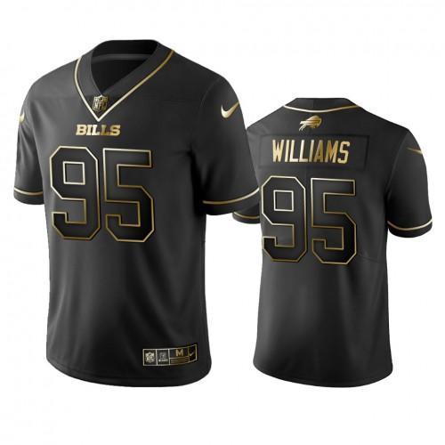 Buffalo Bills #95 Kyle Williams Black Golden Limited Edition Stitched NFL Jersey