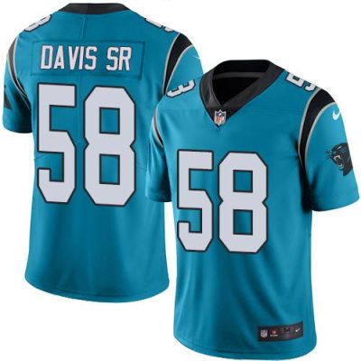 Nike Carolina Panthers #58 Thomas Davis Sr Blue Alternate Stitched NFL Vapor Untouchable Limited Jersey