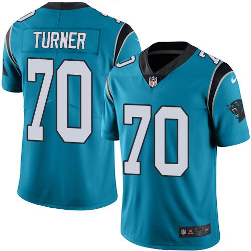 Nike Carolina Panthers #70 Trai Turner Blue Alternate Stitched NFL Vapor Untouchable Limited Jersey