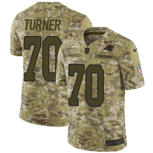 Nike Carolina Panthers #70 Trai Turner Camo Stitched NFL Limited 2018 Salute To Service Jersey