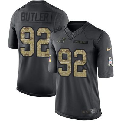 Nike Carolina Panthers #92 Vernon Butler Black Stitched NFL Limited 2016 Salute to Service Jersey