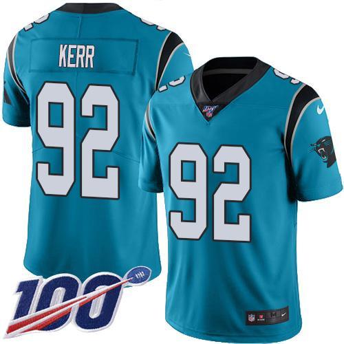 Nike Carolina Panthers #92 Zach Kerr Blue Alternate Stitched th Season Vapor Untouchable Limited Jersey