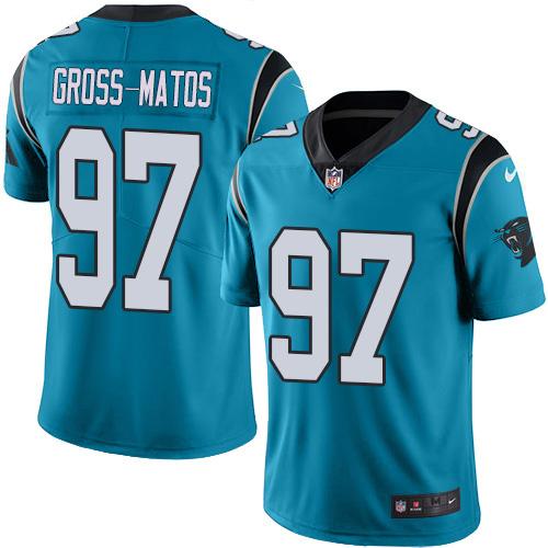 Nike Carolina Panthers #97 Yetur Gross-Matos Blue Alternate Stitched NFL Vapor Untouchable Limited Jersey