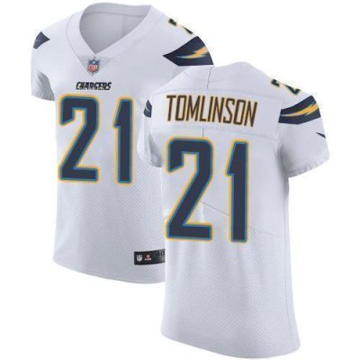 Nike Chargers #21 LaDainian Tomlinson White Stitched NFL Vapor Untouchable Elite Jersey
