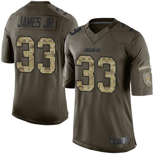 Nike Chargers #33 Derwin James Jr Green Stitched NFL Limited 2015 Salute To Service Jersey