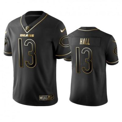 Nike Chicago Bears #13 Marvin Hall Black Golden Limited Edition Stitched NFL Jersey