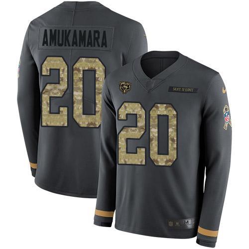Nike Chicago Bears #20 Prince Amukamara Anthracite Salute to Service Stitched NFL Limited Therma Long Sleeve Jersey