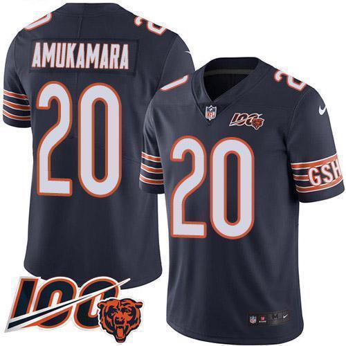 Nike Chicago Bears #20 Prince Amukamara Navy Blue Team Color 100th Season Stitched NFL Vapor Untouchable Limited Jersey