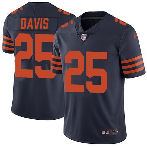 Nike Chicago Bears #25 Mike Davis Navy Blue Alternate Stitched NFL Vapor Untouchable Limited Jersey