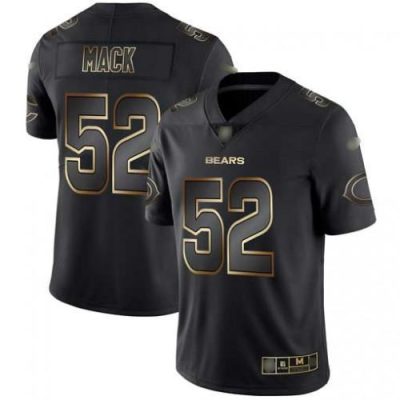 Nike Chicago Bears #52 Khalil Mack Black/Gold Stitched NFL Vapor Untouchable Limited Jersey